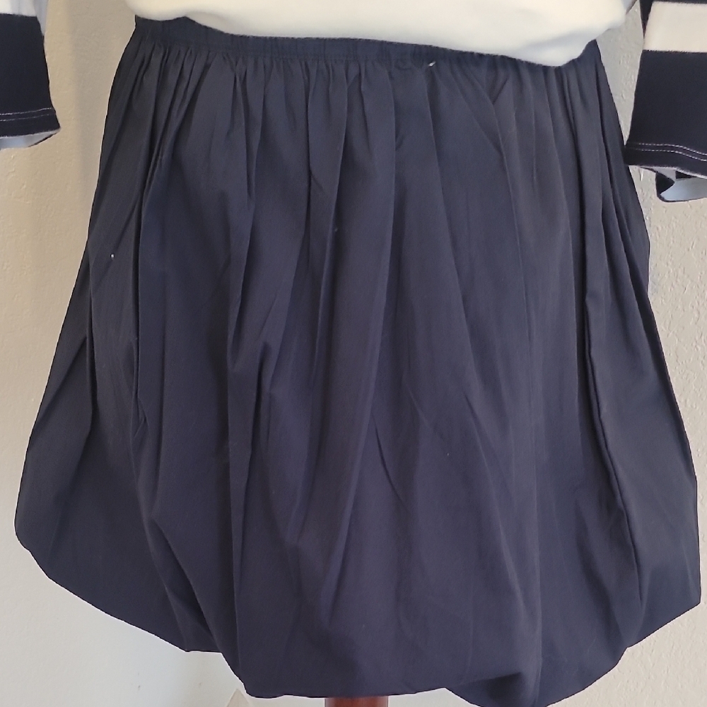 Calvin Klein Dark Blue Pleated Mini Skirt - Picture 3 of 4